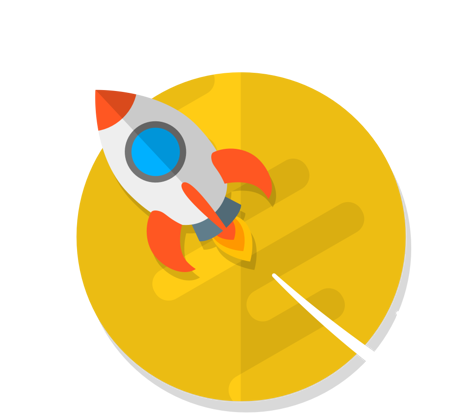 sportkompas logo gele bal met raket